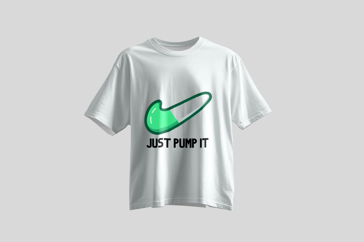 PUMPEY T-shirt with abstract green design